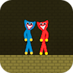 Red and Blue Stickman Huggy